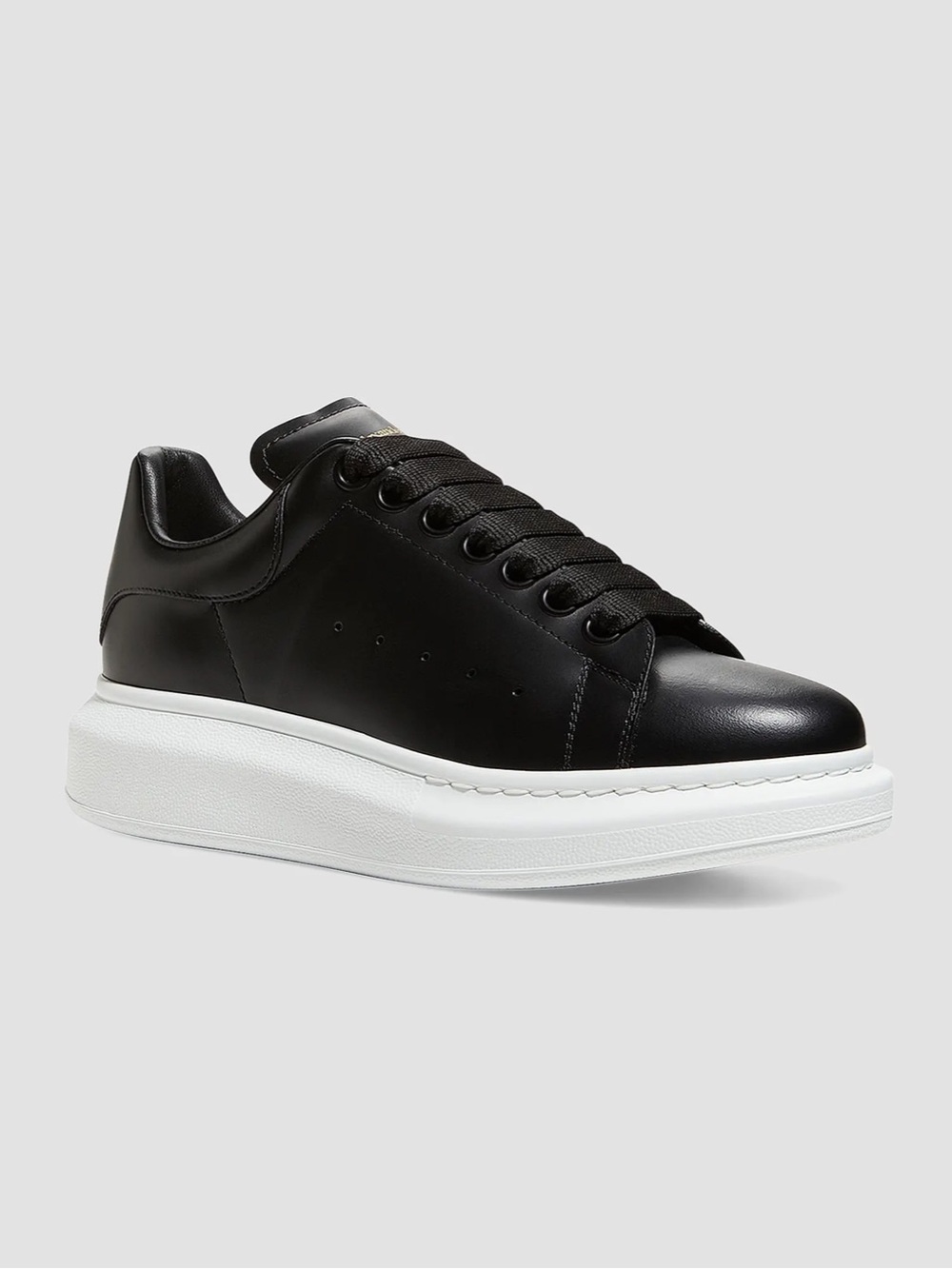 Alexander McQueen Black Leather Platform Sneaker